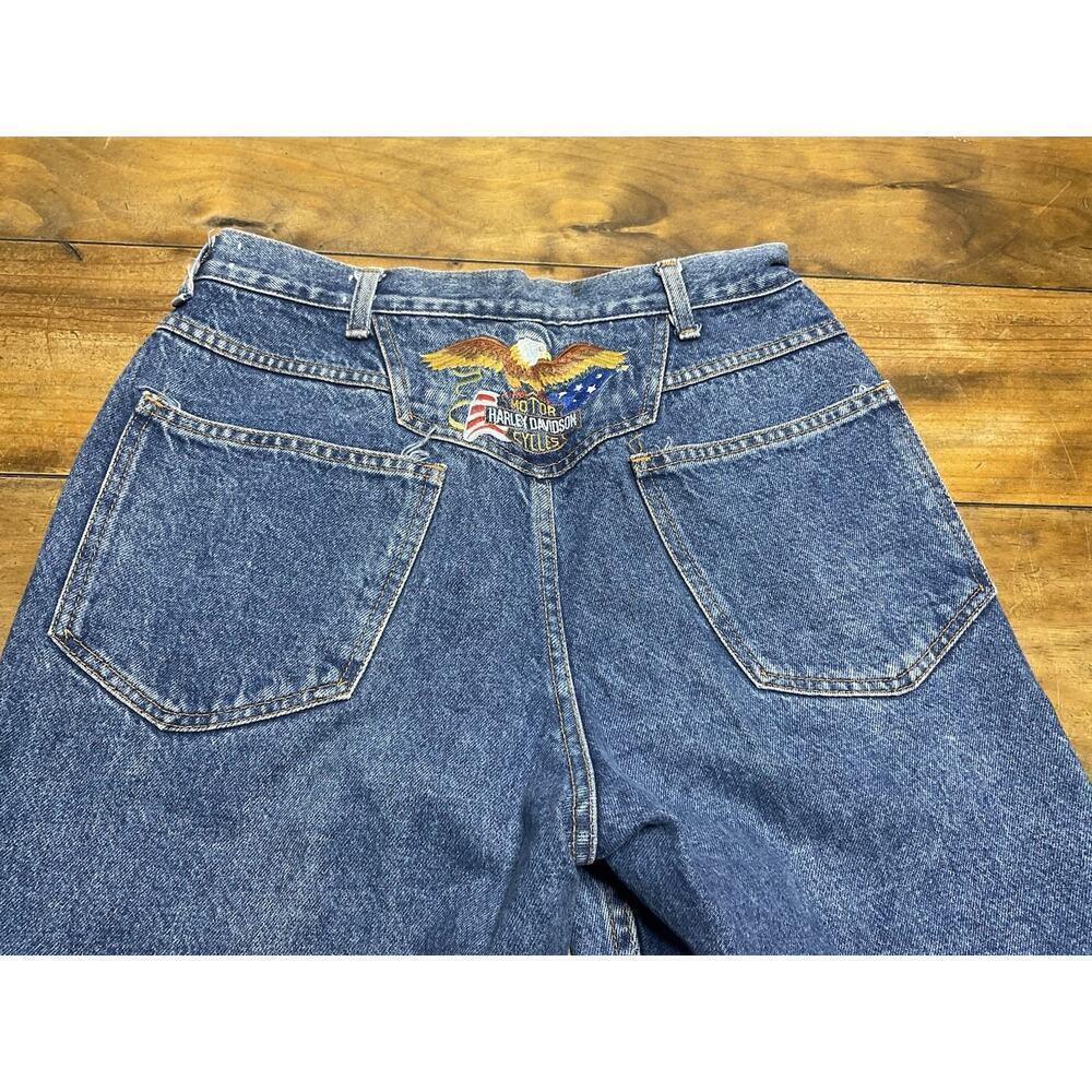 Vintage Harley-Davidson Unisex USA Patch Embroidered Jeans 32x32